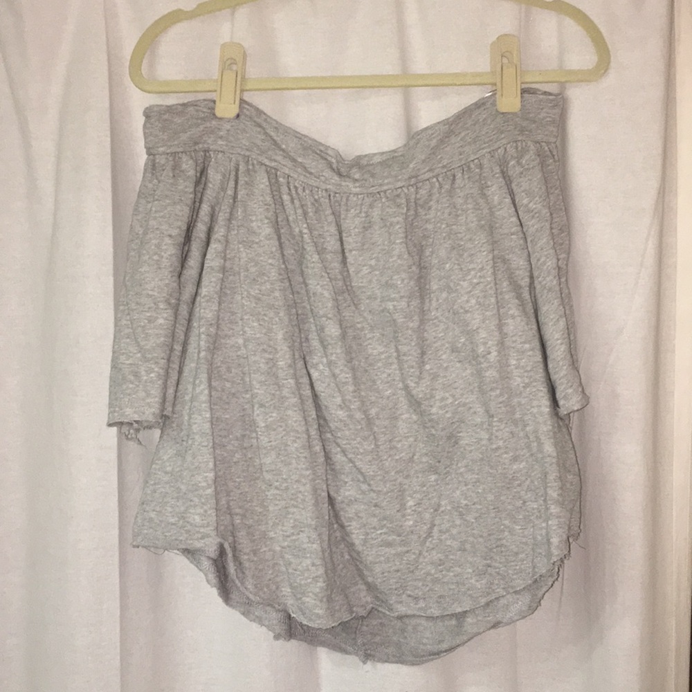 Elodie French Terry off-the-shoulder top